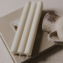Load image into Gallery viewer, Sweet Water Decor - Fluted Taper Candles, Set of 3 - Home Decor &amp; Gifts
