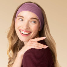 Load image into Gallery viewer, KITSCH - Recycled Fabric Ribbed Elastic Headbands 2pc Set - Cherry Lacquer &amp; Dusty Pink
