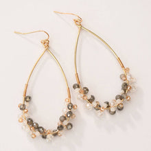 Load image into Gallery viewer, Mia Accessories - Gold Plated Wire Wrapped Beaded Teardrop Earrings – 8099
