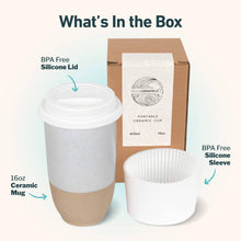 Load image into Gallery viewer, Nova Ceramics Travel Mugs - Dune 16oz Ceramic Travel Mug – (Includes Lid &amp; Band)
