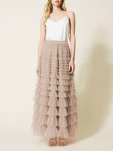 Load image into Gallery viewer, UZ Wholesale Store - A-Line High Waisted Solid Color Tulle Skirts Bottoms
