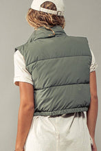 Load image into Gallery viewer, Haven Puffer Vest: OLIVE / S-2/M-2/L-2

