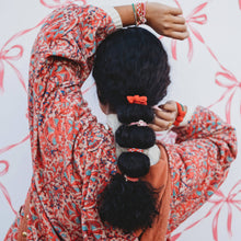 Load image into Gallery viewer, K'lani hair tie bracelets - "Joy" Red &amp; Green Holiday Hair Tie Bracelets
