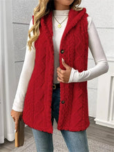 Load image into Gallery viewer, EmberLoom - Women's Reversible Faux Fur outwear Vest with Buttons
