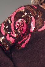 Load image into Gallery viewer, Urban Daizy - Sequin Floral Fuzzy Knit Sweater
