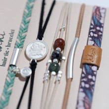 Load image into Gallery viewer, K'lani hair tie bracelets - "Flourish" Natural Butterfly Hair Tie Bracelets
