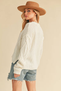397CK Adela Sweater: M / Knit / Charcoal