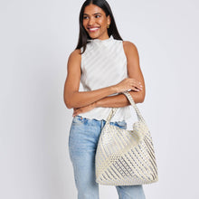 Load image into Gallery viewer, Moda Luxe - Ellery Mixed Material Woven Hobo
