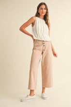 Load image into Gallery viewer, MIOU MUSE - T4577   LINEN KNITTED BUBBLE BOTTOM TOP
