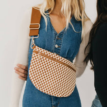 Load image into Gallery viewer, Westlyn Woven Bum Bag *NEW COLORS ADDED*: Checkered Black
