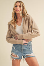 Load image into Gallery viewer, AEMI + CO - 5107DK Deva Cropped Hooded Jacket 6
