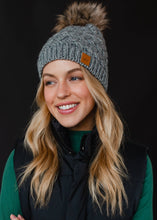 Load image into Gallery viewer, Gray Knit Pom Hat
