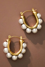 Load image into Gallery viewer, Mia Accessories - 18K Gold Plated Waterproof Stainless Steel Hoop Earrings - 7019
