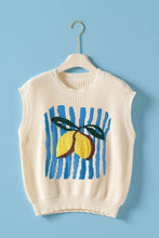 Load image into Gallery viewer, Urban Daizy - Lemon Graphic Knit Vest Citrus Print
