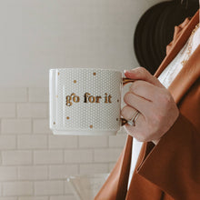 Load image into Gallery viewer, Sweet Water Decor - Go For It Gold Tile Coffee Mug - Gifts &amp; Home Decor
