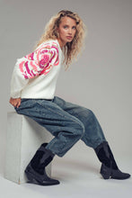 Load image into Gallery viewer, Urban Daizy - Sequin Floral Fuzzy Knit Sweater
