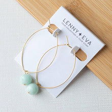 Load image into Gallery viewer, Lenny &amp; Eva - Drop Earrings-Amazonite, Lightweight Hoop, Crystals &amp; Stones
