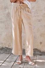 Load image into Gallery viewer, Urban Daizy - Linen Wide-Leg Drawstring Pants
