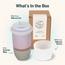 Load image into Gallery viewer, Nova Ceramics Travel Mugs - Horizon Ceramic Travel Mug – 16oz with Lid &amp; Sleeve
