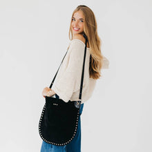 Load image into Gallery viewer, Pretty Simple - Rosalie Rivet Suede Hobo Bag
