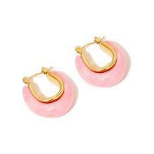 Load image into Gallery viewer, Pretty Simple - Frenchie Resin Hoop Earrings - WATERPROOF
