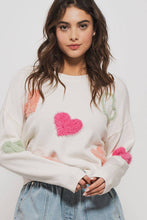 Load image into Gallery viewer, Urban Daizy - Heart of Fuzz Knit Crewneck Sweater
