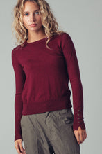 Load image into Gallery viewer, Urban Daizy - Polished Button Cuff Slim Knit Top
