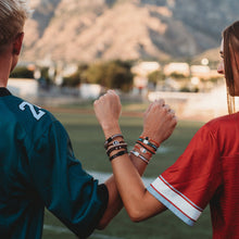 Load image into Gallery viewer, K'lani hair tie bracelets - University of Miami Game Day Hair Tie Bracelets
