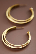 Load image into Gallery viewer, Mia Accessories - 18K Gold PVD Plated Waterproof Stainless Steel Hoop Earrings - 7132
