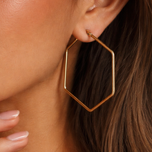 Load image into Gallery viewer, Mia Accessories - 18K Gold Plated Waterproof Stainless Steel Hoop Earrings - 7151
