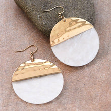 Load image into Gallery viewer, Mia Accessories - White Resin Acetate Drop Earrings - 6569
