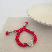 Load image into Gallery viewer, Pretty Simple - Knotty Cord Heart Bracelet - WATERPROOF
