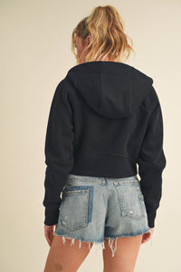 AEMI + CO - 5107DK Deva Cropped Hooded Jacket 6