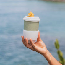 Load image into Gallery viewer, Nova Ceramics Travel Mugs - Sage Green Ceramic Travel Mug – 12oz Reusable Cup
