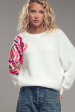 Load image into Gallery viewer, Urban Daizy - Sequin Floral Fuzzy Knit Sweater
