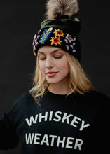 Load image into Gallery viewer, Luxe Green Camo w/ Floral Pattern Cuff Pom Hat
