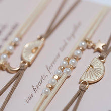 Load image into Gallery viewer, K'lani hair tie bracelets - "Forever Friends" Neutral Sun Friendship Hair Tie Bracelets
