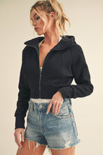 Load image into Gallery viewer, AEMI + CO - 5107DK Deva Cropped Hooded Jacket 6
