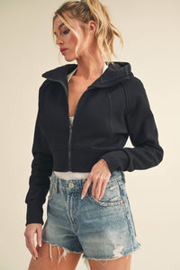 AEMI + CO - 5107DK Deva Cropped Hooded Jacket 6