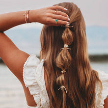 Load image into Gallery viewer, K'lani hair tie bracelets - "Forever Friends" Neutral Sun Friendship Hair Tie Bracelets
