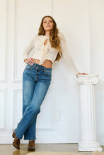Load image into Gallery viewer, ARTEMIS VINTAGE - DUAL ACCENT CROSSOVER CUFF STRAIGHT LEG JEANS

