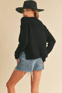 397CK Adela Sweater: M / Knit / Charcoal
