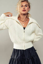 Load image into Gallery viewer, Nautical Knit Zip Up Jacket: RUST / S-2/M-2/L-2

