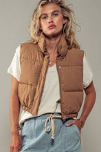 Load image into Gallery viewer, Haven Puffer Vest: OLIVE / S-2/M-2/L-2
