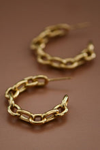 Load image into Gallery viewer, Mia Accessories - 18K Gold Plated Waterproof Stainless Steel Hoop Earrings - 7374
