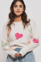 Load image into Gallery viewer, Urban Daizy - Heart of Fuzz Knit Crewneck Sweater
