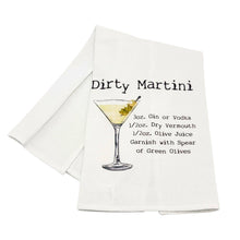 Load image into Gallery viewer, Driftless Studios - Dirty Martini Cocktail Bar Towel - Driftless Tea Towels
