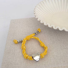 Load image into Gallery viewer, Pretty Simple - Knotty Cord Heart Bracelet - WATERPROOF
